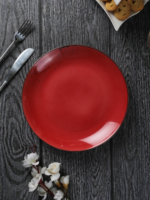 

Devnow Red Ceramic Solid Plates
