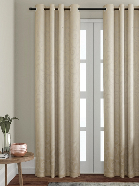 

VRINDA Cream-Coloured Single Door Curtain
