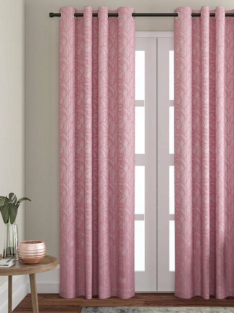 

VRINDA Pink Single Door Curtains