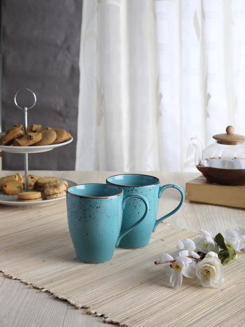 

Devnow Blue Set Of 2 Solid Ceramic Cups