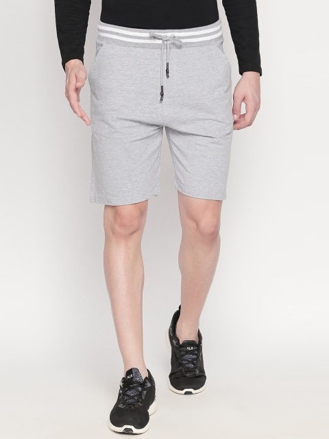 

Ajile by Pantaloons Men Grey Melange Self Design Slim Fit Sports Shorts