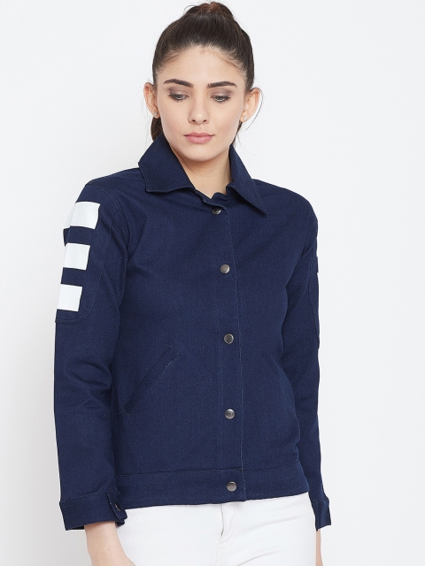 

Rider Republic Women Navy Blue Solid Jacket
