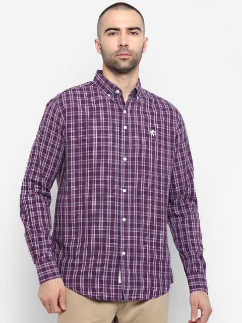

Red Tape Men Navy Blue Regular Fit Checked Casual Shirt