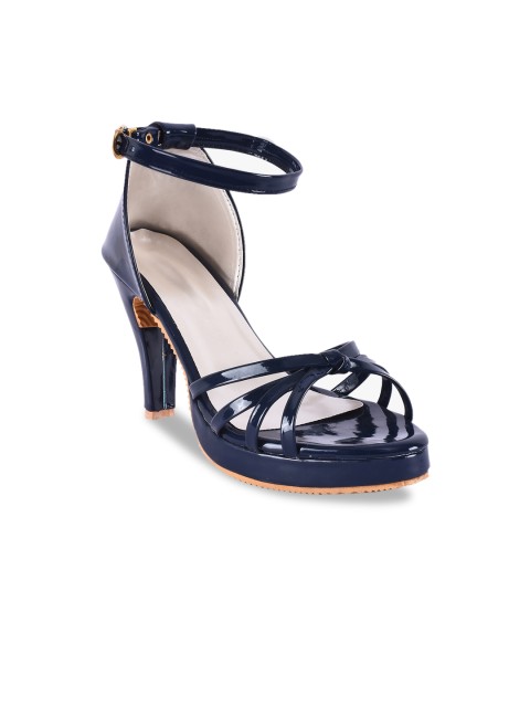 

BuckleUp Women Navy Blue Solid Sandals