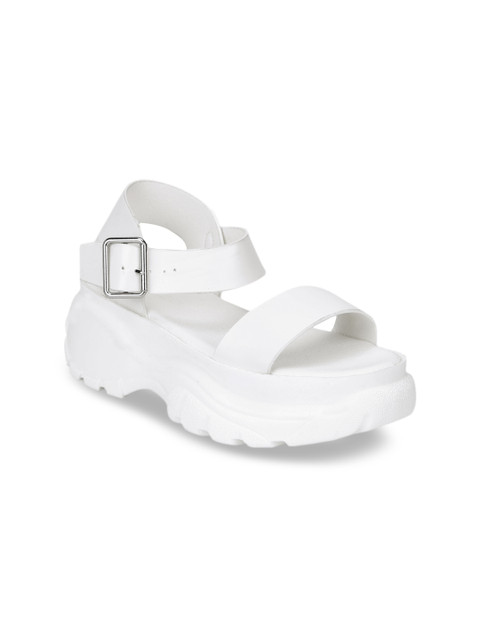 

Truffle Collection Women White Solid Heels