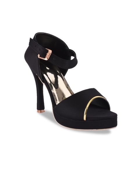 

BuckleUp Women Black Solid Heels