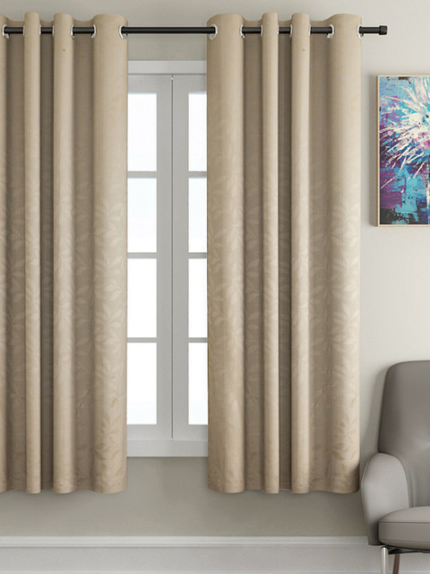 

VRINDA Cream-Coloured Single Window Curtain