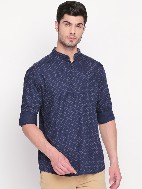 

BYFORD by Pantaloons Men Blue Slim Fit Printed Casual Shirt