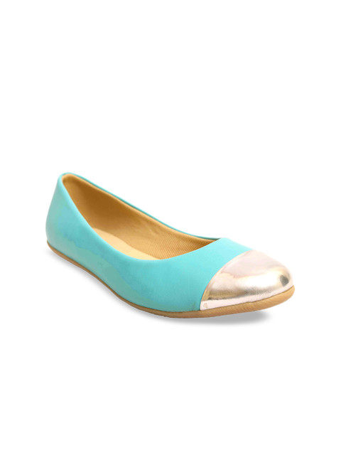 

Kraft Cellar Women Blue & Gold-Toned Colourblocked Ballerinas