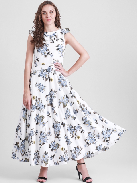 

Zink London Women White Fit and Flare Dress
