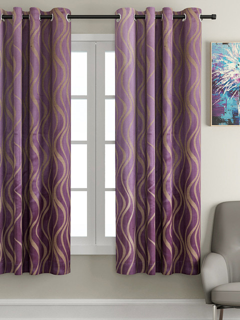 

VRINDA Mauve Single Window Curtain
