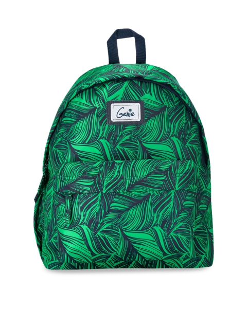 

Genie Unisex Black & Green Printed 16 inches Medium Backpack