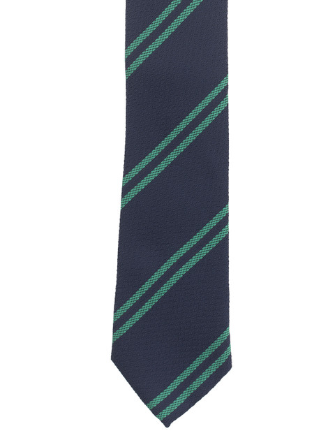 

The Tie Hub Navy Blue & Green Striped Skinny Tie