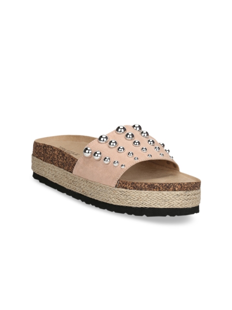 

Truffle Collection Women Nude-Coloured Solid Mules