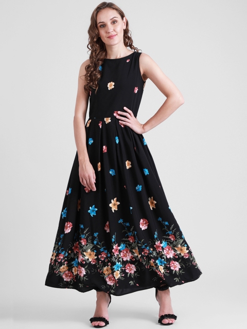 

Zink London Women Black Maxi Dress