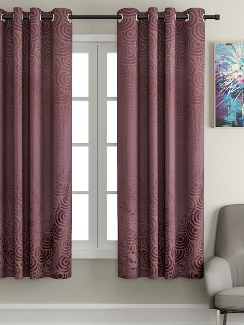 

VRINDA Mauve Single Window Curtain