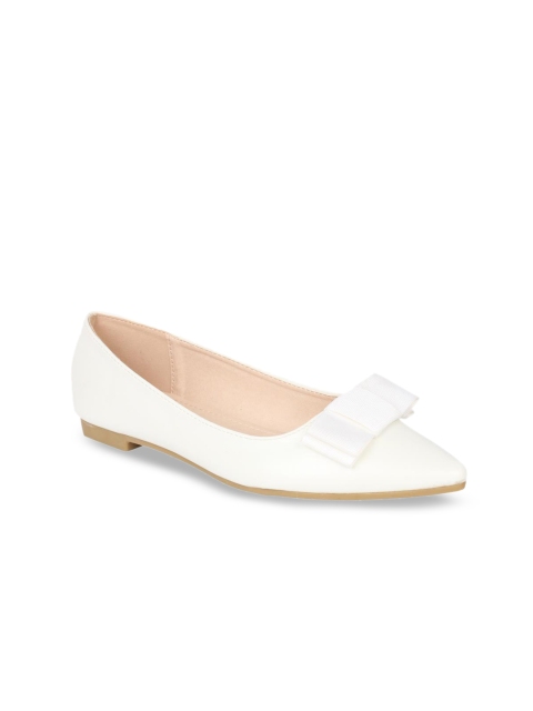

Jurado Women White Solid Ballerinas