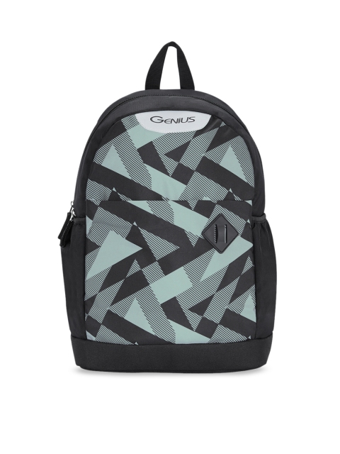 

Genius Unisex Black & Grey Printed 17inches Medium Laptop Backpack