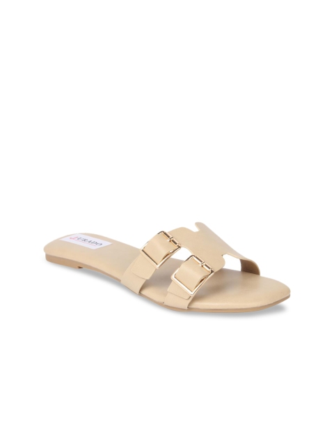 

Jurado Women Beige Solid Open Toe Flats