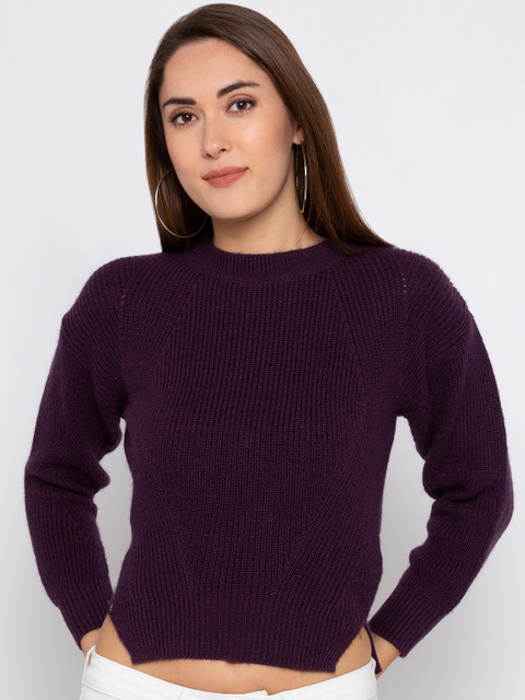 

Globus Women Purple Self Design Top