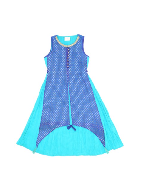 

Pantaloons Junior Girls Blue Fit and Flare Dress