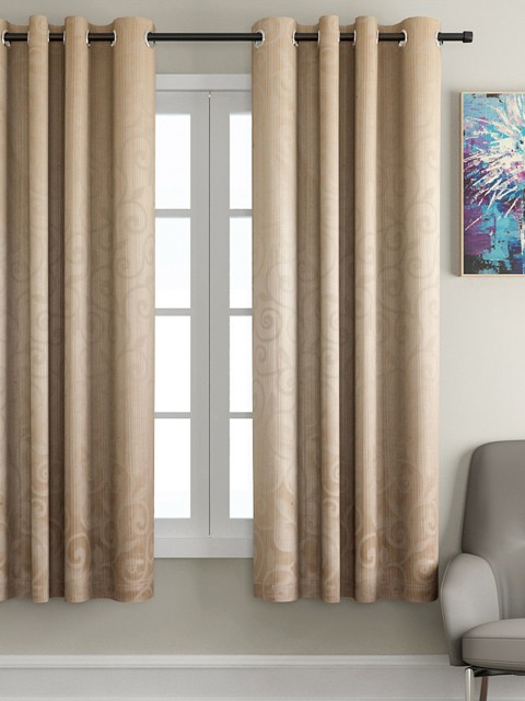 

VRINDA Beige Single Window Curtain