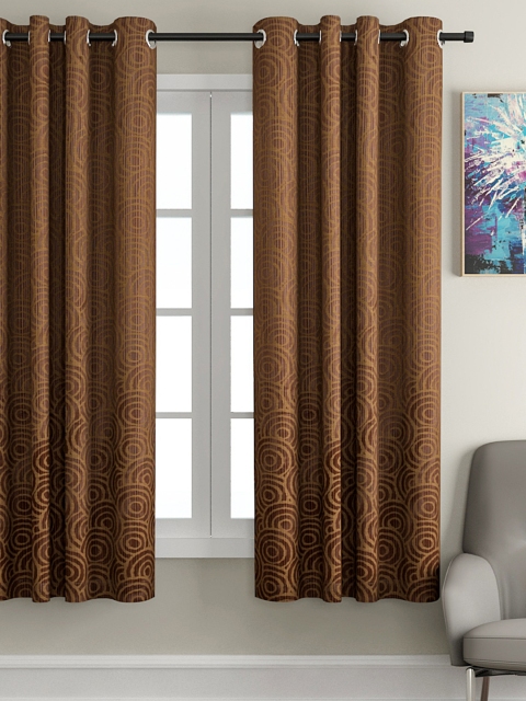 

VRINDA Coffee Brown Single Window Curtain