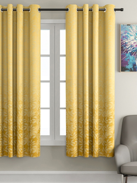 

VRINDA Yellow Single Window Curtain