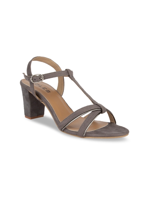 

SOLES Women Grey Solid Heels