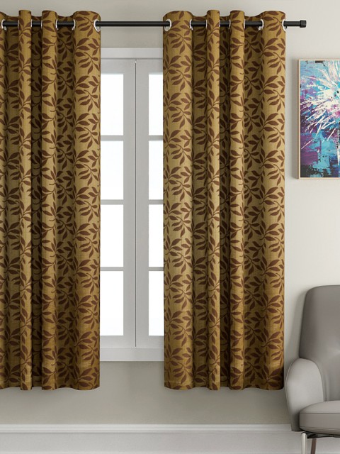 

VRINDA Gold-Toned Single Window Curtain