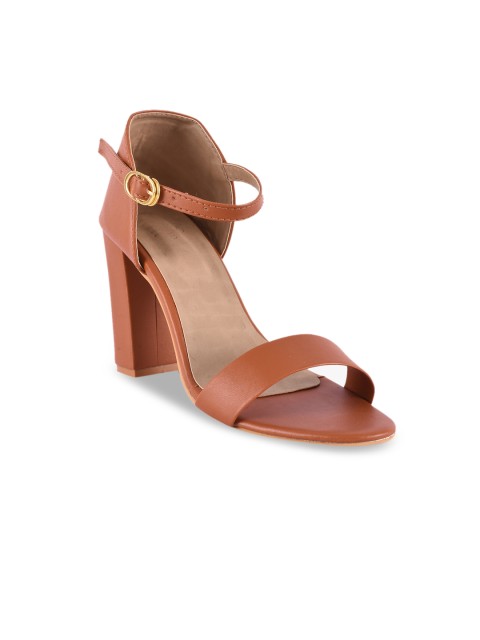 

BuckleUp Women Brown Solid Sandals