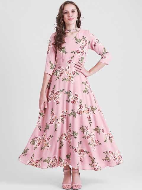 

Zink London Women Pink Fit and Flare Dress