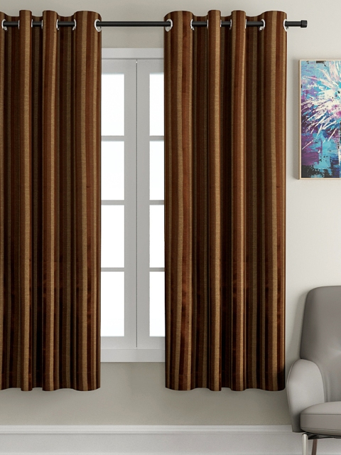 

VRINDA Brown Single Window Curtain