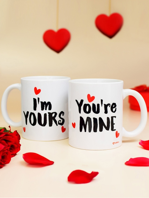 

Archies White 2-Pieces Printed Ceramic Cups Set