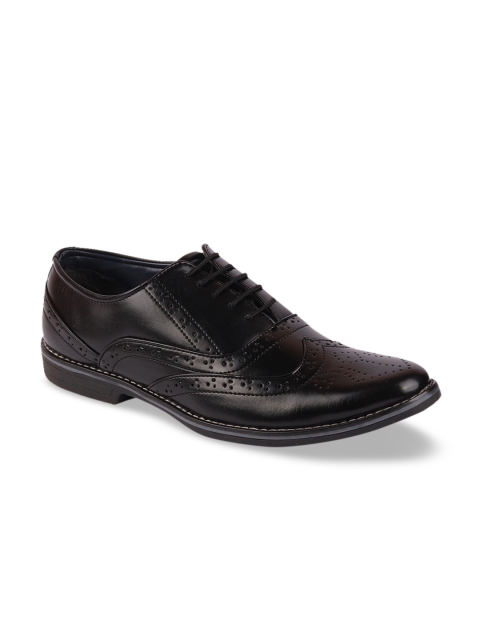 

Fausto Men Black Formal Brogues