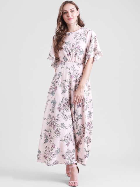 

Zink London Women Peach-Coloured Fit and Flare Dress