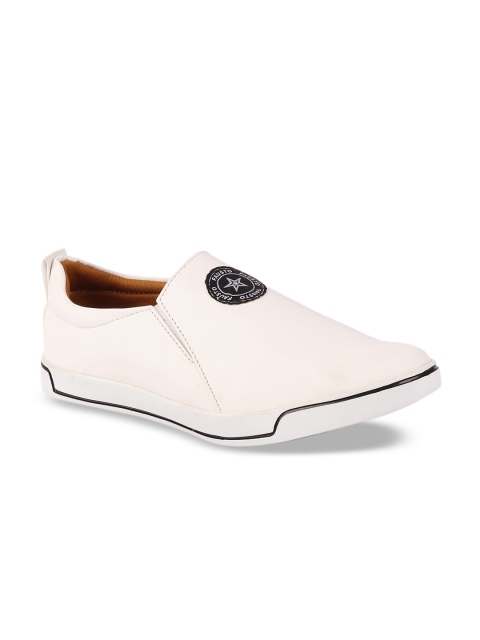 

FAUSTO Men White Slip-On Sneakers