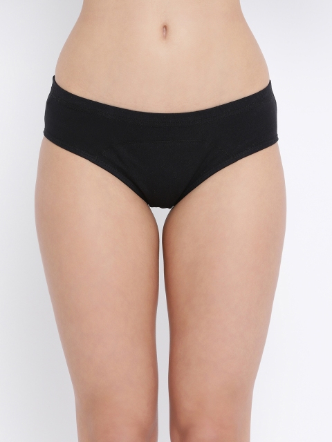 

Clovia Women Black Solid Hipster Briefs PN5010R13XL