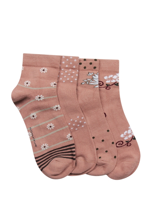 

Bonjour Women Set of 4 Assorted Ankle-Length Socks