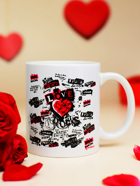 

Archies Love Gifts White & Black Printed Coffee Mug