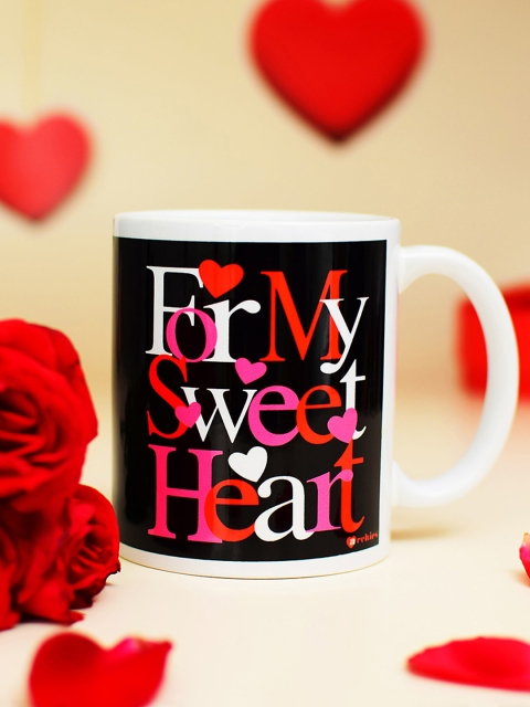 

Archies Love Gifts White & Black Ceramic Mug for Valentine