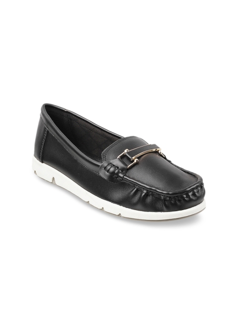 Metro Women Black Solid Ballerinas
