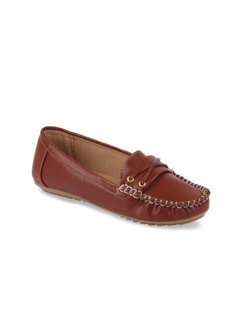 

FAUSTO Women Tan Brown Loafers