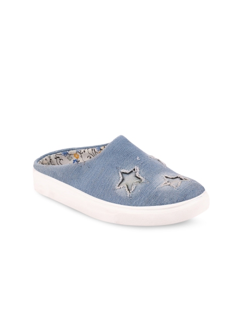 

FAUSTO Women Blue Slip-On Sneakers