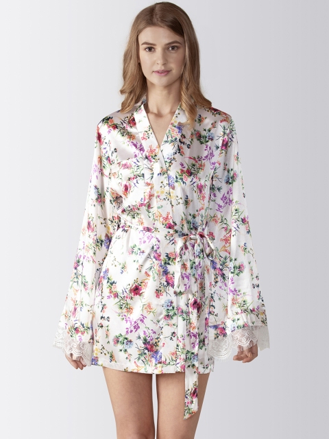 

ADORENITE Women Multicoloured Printed Robe RO001, Multi