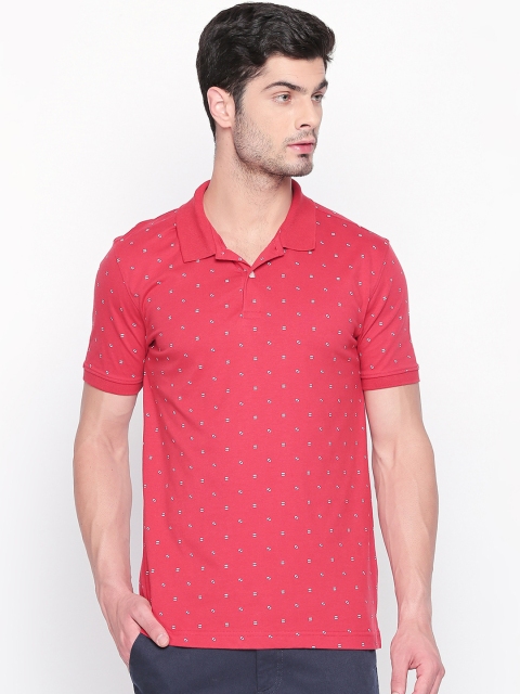 

BYFORD by Pantaloons Men Red Printed Polo Collar T-shirt