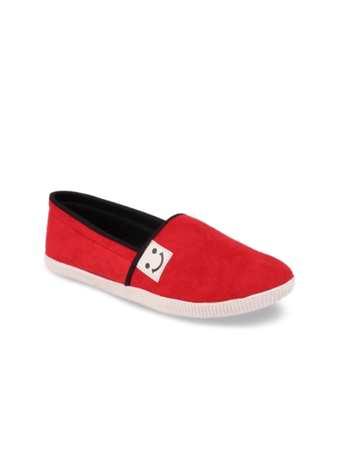 

FAUSTO Women Red Slip-On Sneakers