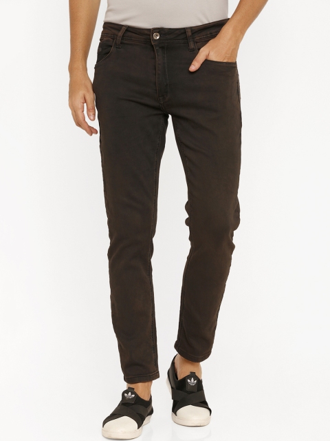 

Rex Straut Jeans Men Brown Slim Fit Mid-Rise Clean Look Stretchable Jeans