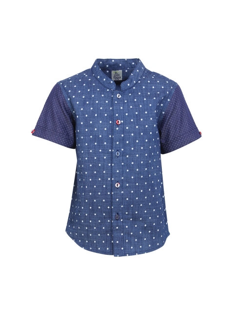 

A Little Fable Boys Blue Comfort Regular Fit Printed Casual Shirt