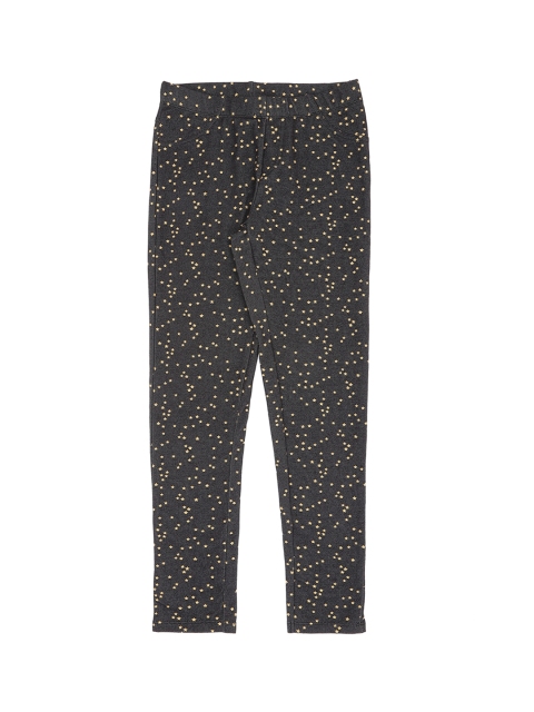 

Pantaloons Junior Girls Black & Yellow Printed Casual Jeggings
